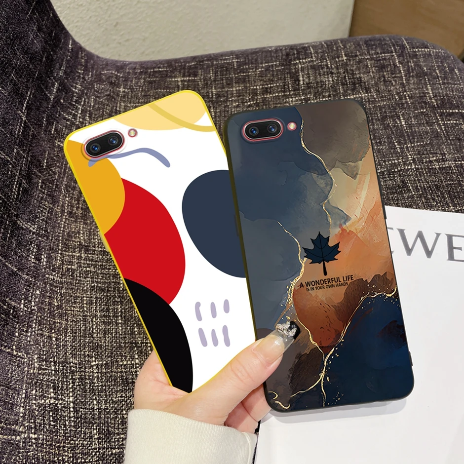 Милый чехол с рисунком для Oppo A3s чехол CPH1803, чехлы для телефонов OPPO A12e CPH1853 A5 AX5 CPH1809, задняя крышка Realme C1, бампер, чехол