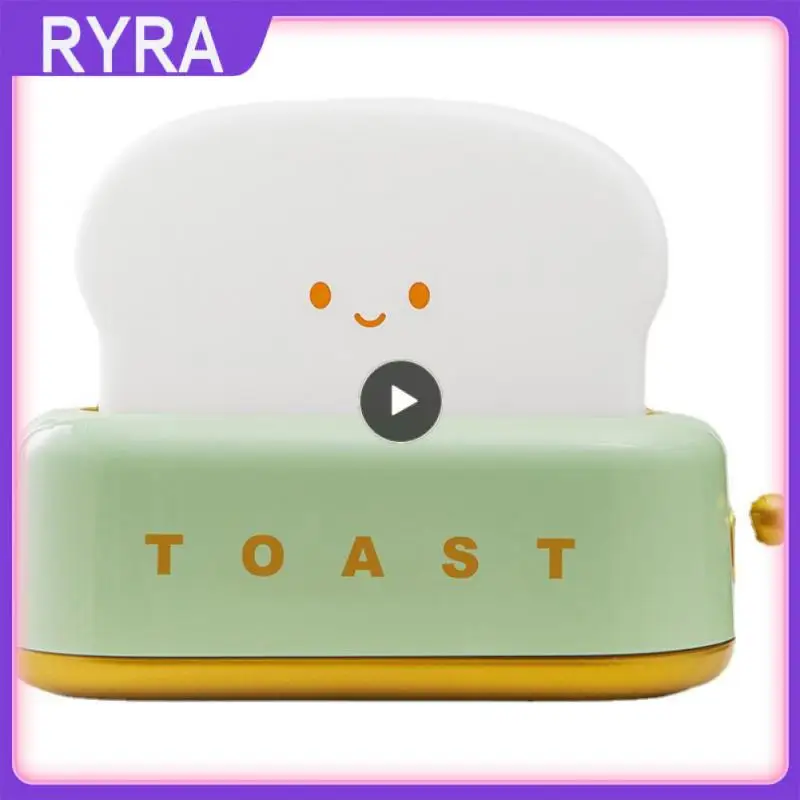 

Adjustable Dimming Nightstand Night Light Children Bedroom Sleeping Lamps Creative Usb Charging Toaster Night Light Rechargeable