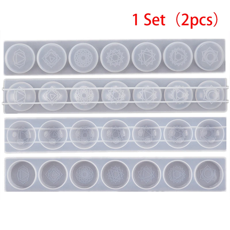 

1 Set Of Brand New And High Quality Silicone 7 Chakra UV Resin Mold DIY Handicraft Pendant Jewelry Accessories