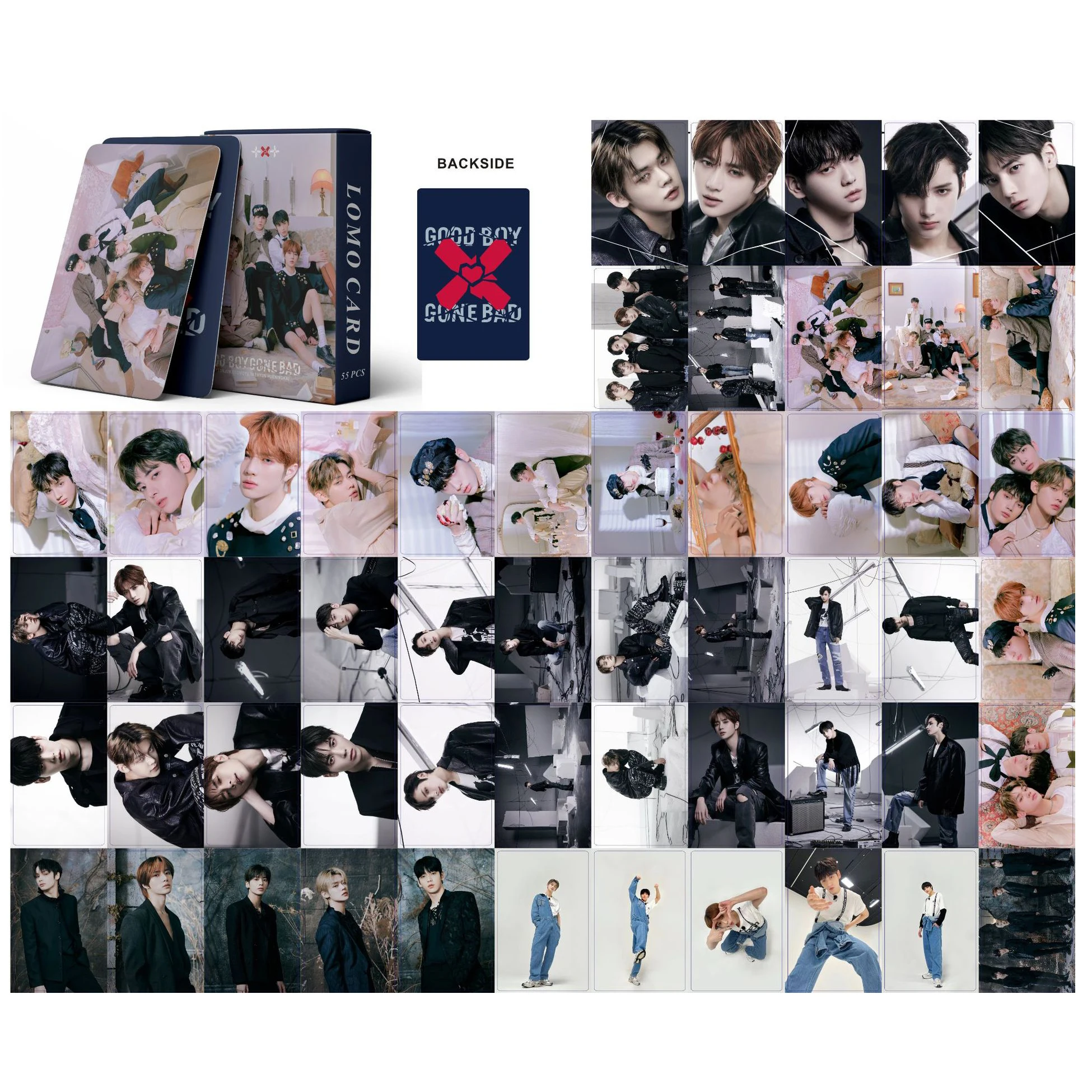 New 55Pcs/set KPOP EXO New OBSESSION 6th Album Photo Card Self Made LOMO Card Photocard