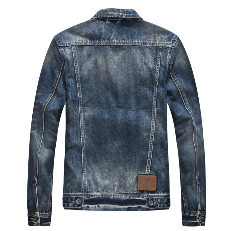 Винтажное Мужское пальто на молнии с длинным рукавом Мужская Байкерская