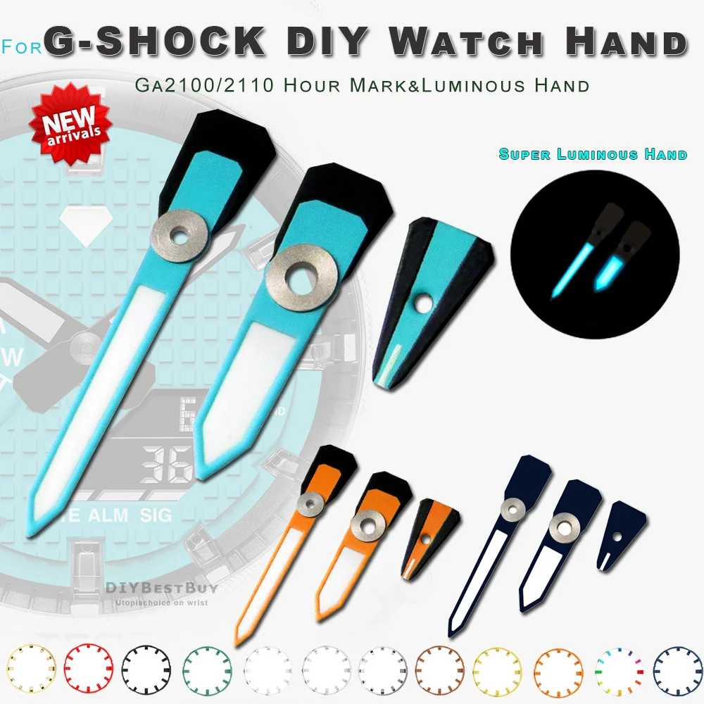 For GM2100 GA2100 2110 Casioak Mod Watch Luminous Hour Hand Pointer for DIY Refit Accessories for G Shock GA-2100 Gen4 Gen3 Gen5