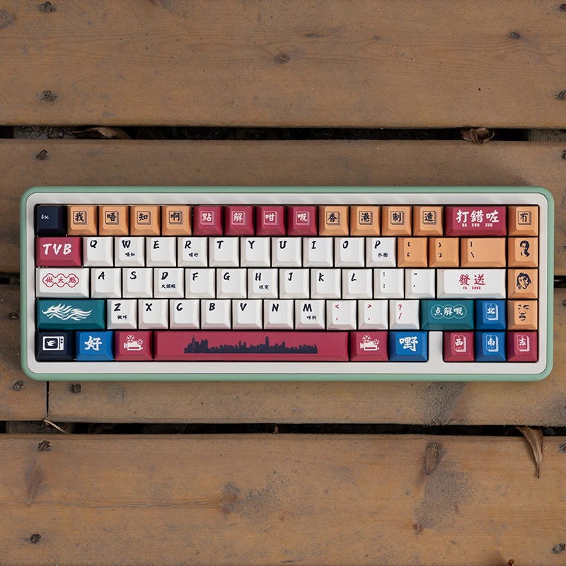 

130 Keys GMK Clones Hong kong Style Cherry Profile Keycaps Dye-sub Keycap Set Thick For Mechanical Keyboard GH60 87 tkl BM60 XD6
