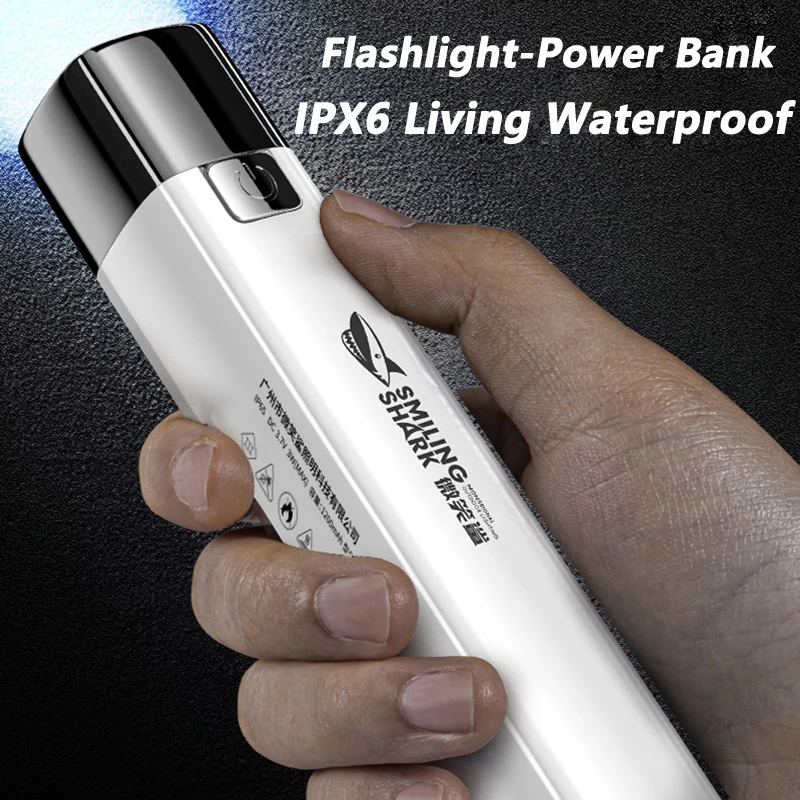 

2 IN 1 9990000LM Ultra Flashlight Usb Bright Tactical LED Flashlight Mini Torch Power Bank Outdoor Lighting 3 Modes USB Charging