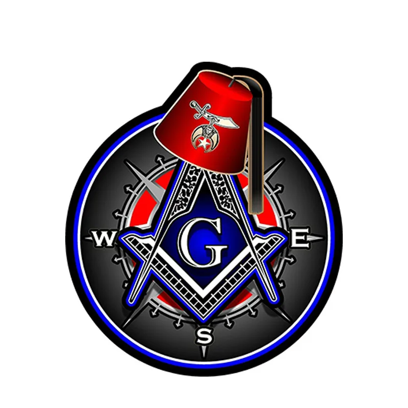 

Masonic Shriner Compass Square Decal Waterproof Vinyl Sticker Car Styling Personality Car Stickers Car Body Decals Kk10cm