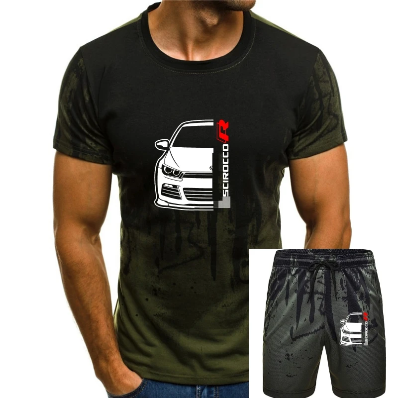 

Новинка 2020, мужские Модные футболки с коротким рукавом и круглым вырезом, футболка Scirocco R Oldschool для фанатов автомобиля, дизайн рубашки