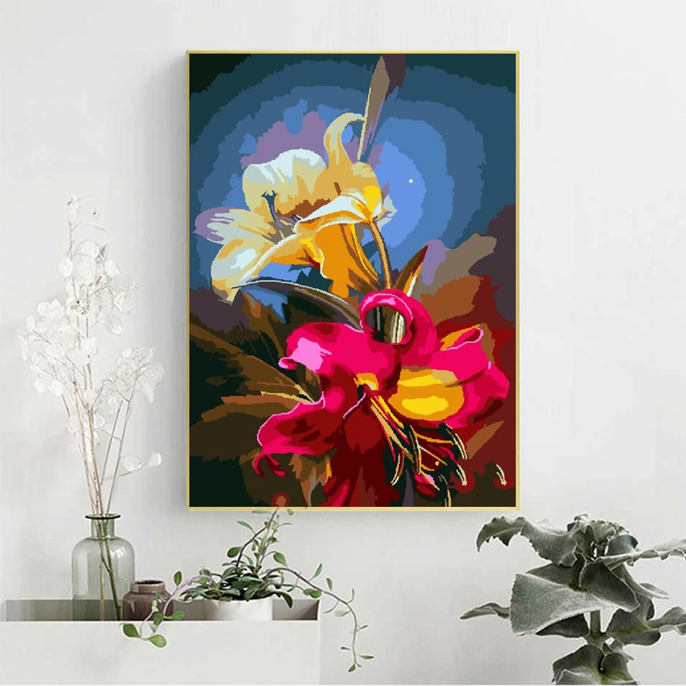 

5D Diamond Painting Flower Painted Diamond Mosaic Oil Painting Full Rhinestone Embroidery Adult Cross Stitch Home Decor