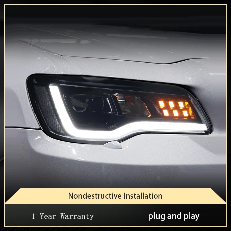 2 шт. авто фары для Chrysler 300C 2011-2017 передняя лампа модифицированная DRL фара