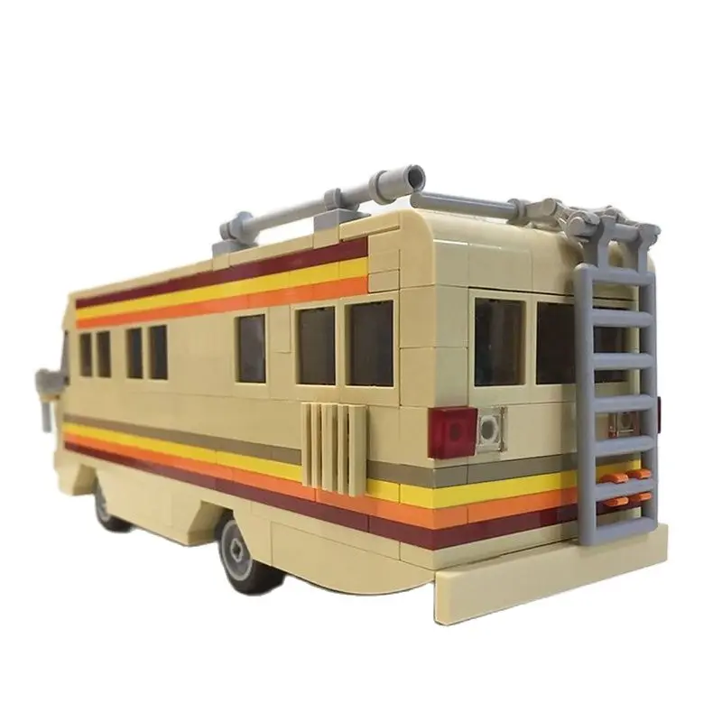 Фото MOC 17836 строительные блоки Bad RV Lab RV Truck, строительные блоки, блоки Уолтер Уайт, машина для лекарств, высокотехнологичные Обучающие Детские игру... №5