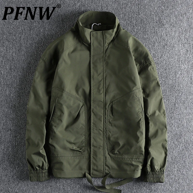 

Мужская повседневная куртка с воротником-стойкой, с карманами