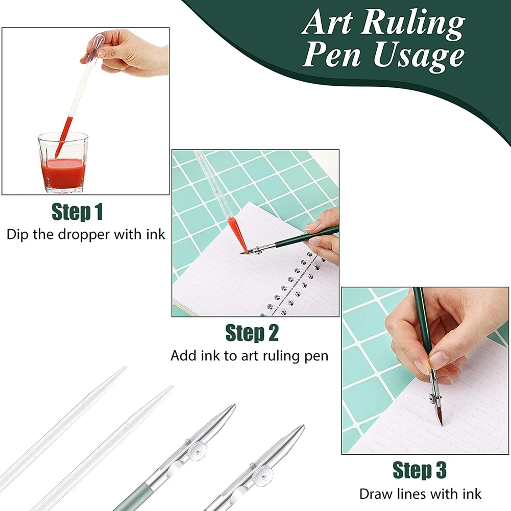 

Art Ruling Pen Set Masking Fluid Pen with Glue Residue Eraser,Ruling Ink Pens Fluid Line Drawing Tool for Mounting Art