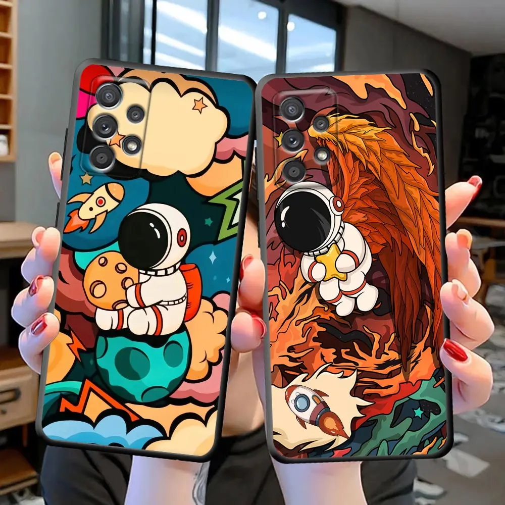 

Funda Case For Samsung S23 S22 S21 S20 FE S10 S10E LITE S9 S8 PLUS ULTRA 5G Case Capa Para Shell Space Cool Cartoon Astronaut