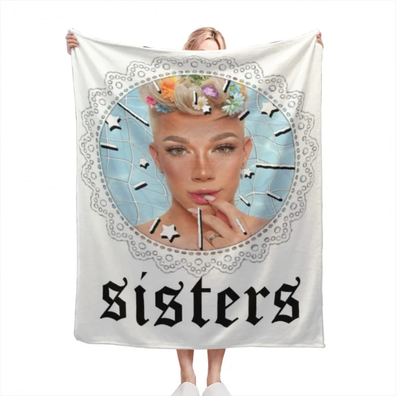 

James Charles Sisters Throw Blankets Soft Velvet Blanket Travel Bedding Fleece Blanket