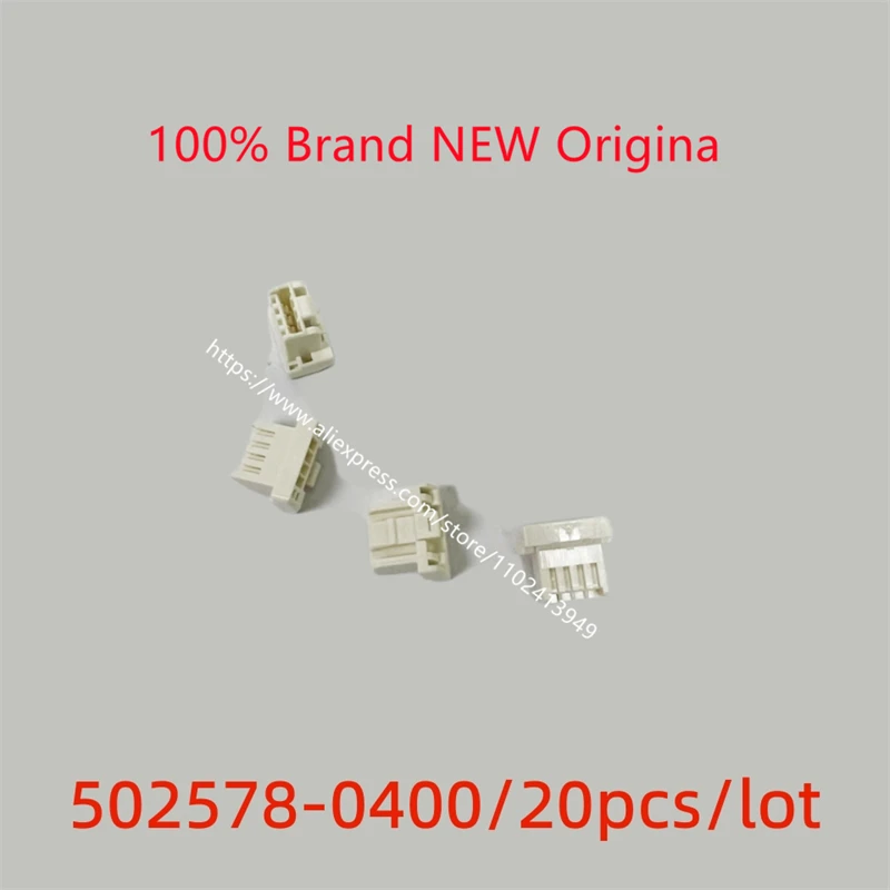 

20 шт./партия, разъем Molex 502578-0400 5025780400 4P, Резиновая оболочка, расстояние 1,5 мм, оригинальный запас