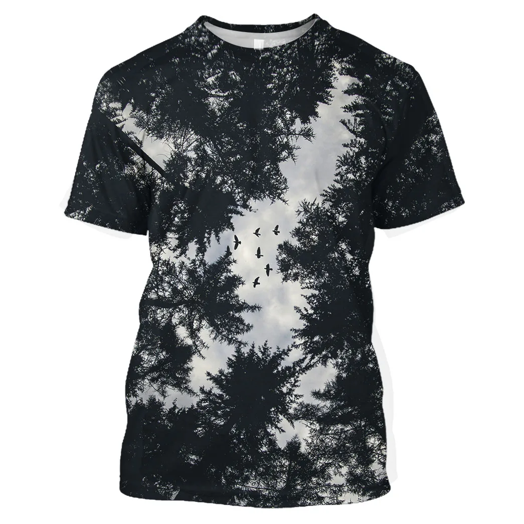 

Jumeast Men 3D Graphic T Shirt Oversized Printed T Shirts For Men Clothing Streetwear Forest Personality Cool Merchandise Tops