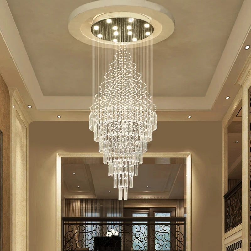 

Modern Luxury Led Crystal Villa Living Room Chandeliers, Attic Lights, Restaurant, Hotel Lobby Decorative Lighting Fixtures