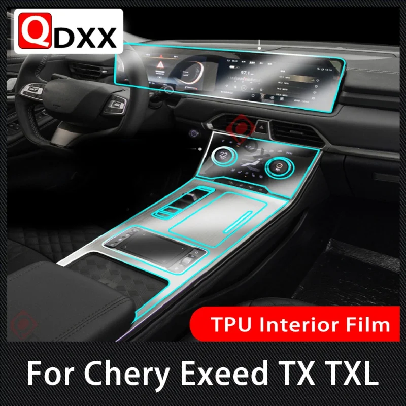 

For Chery Exeed TX TXL 2021-2022Car Interior Center console Transparent TPU Protective film Anti-scratch Repair film Accessories