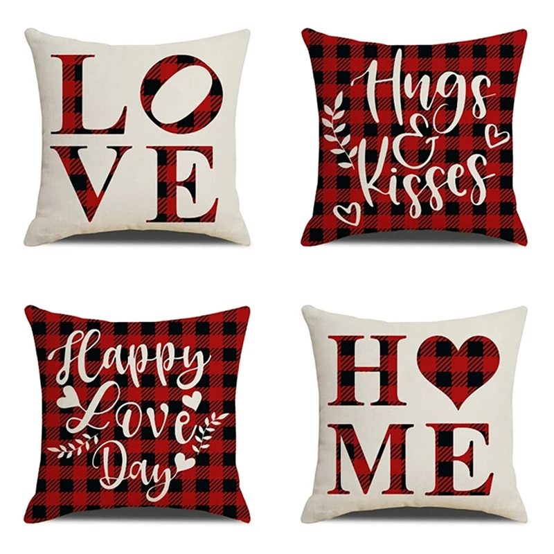

Valentine Day Polyester Cushion Cover Valentines Day Decor Wedding Party Decor Pillow Covers Valentines Day Gift