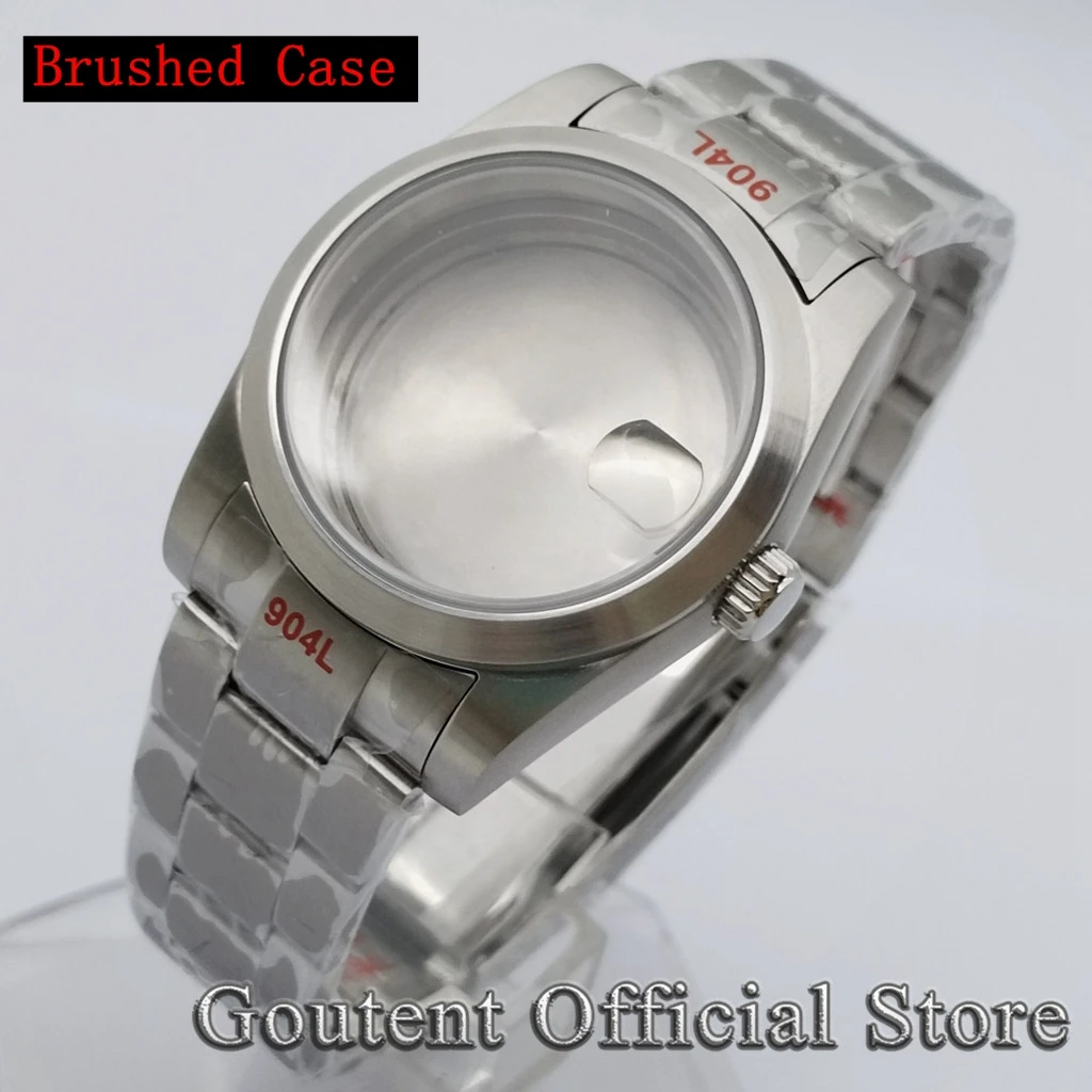 

Goutent 36mm/40mm Silver Brushed Watch Case Sapphire Fit NH35 NH36 Miyota 8215/821A,DG2813 3804,ETA 2836 2824 PT5000 Movement
