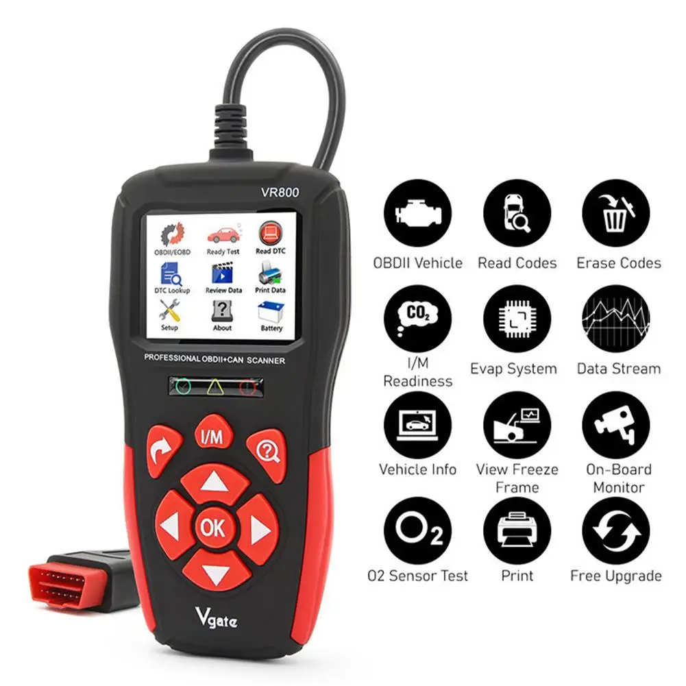 Obd2 Scanner Car Detector Devices Fault Code Reader Tools Tft Color Display Automotive Fault Diagnosis Instrument