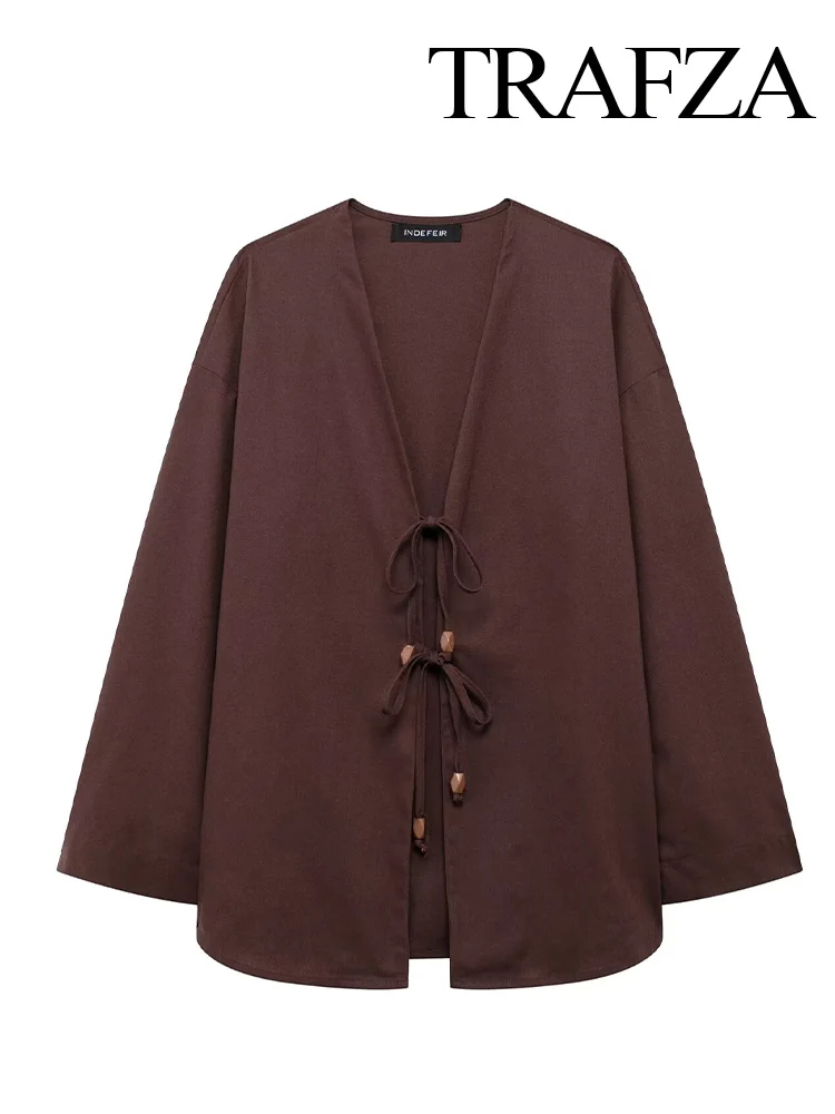 Женская блузка-кимоно из хлопка и льна 4 цвета