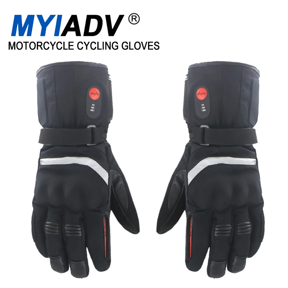 Motorcycle Touch Screen Electric Heated Gloves Rechargeable Battery Outdoor Riding Skiing Waterproof 7.4V 2200MAH Heating Gloves enlarge