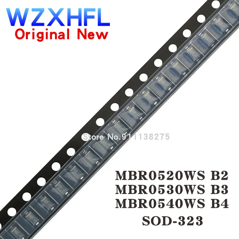 100 шт. новый диод Шоттки MBR0520LT1G MBR0530WS MBR0540WS SOD-323 20 в 30 в 40 в B0520W B2 B0530W B3 B0540W B4 SOD-323