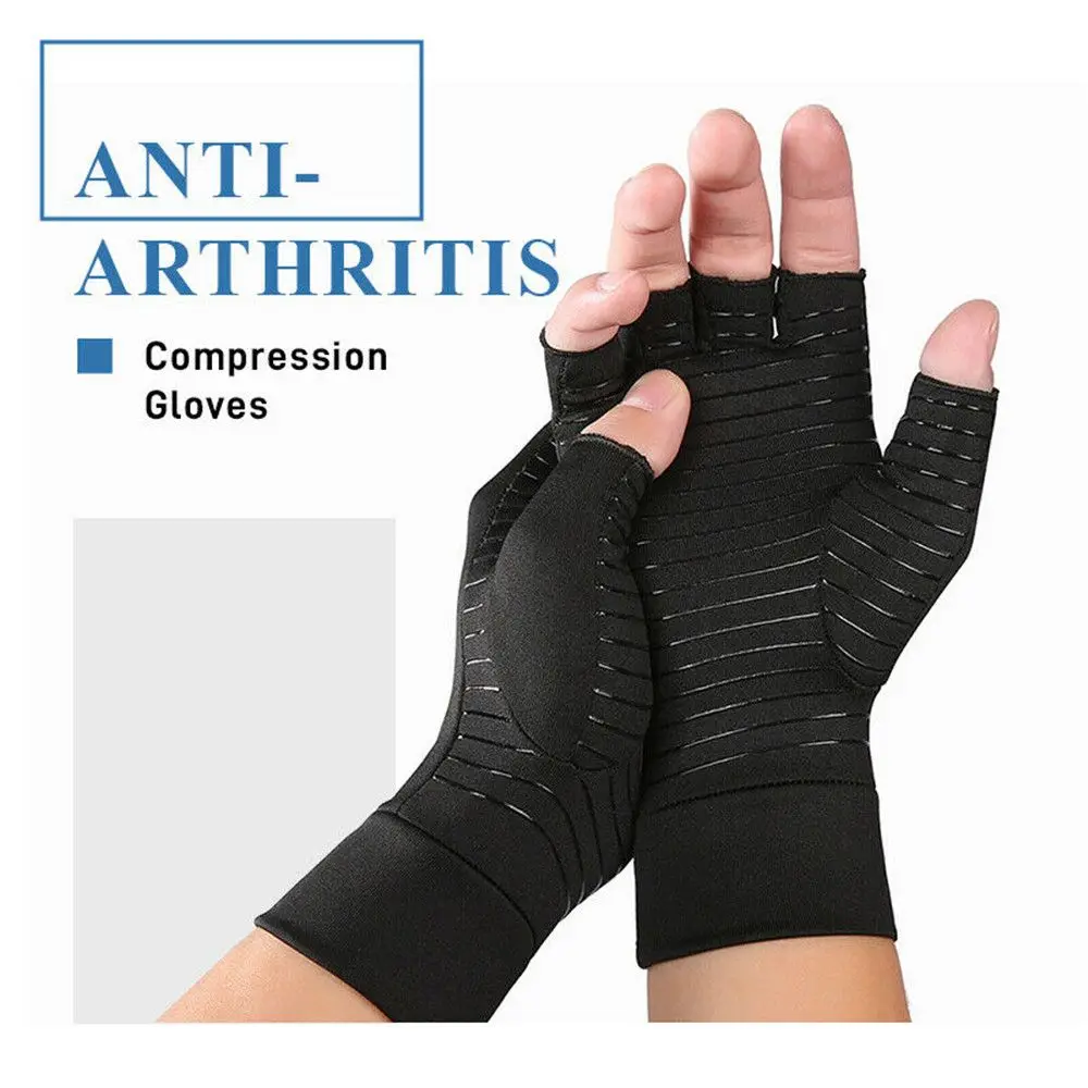 

Compression Copper Hand Wrist Brace Pain Relief Arthritis Gloves Fashion Anti-Slip Cycling Mitten Outdoor Sport Fishing Gloves
