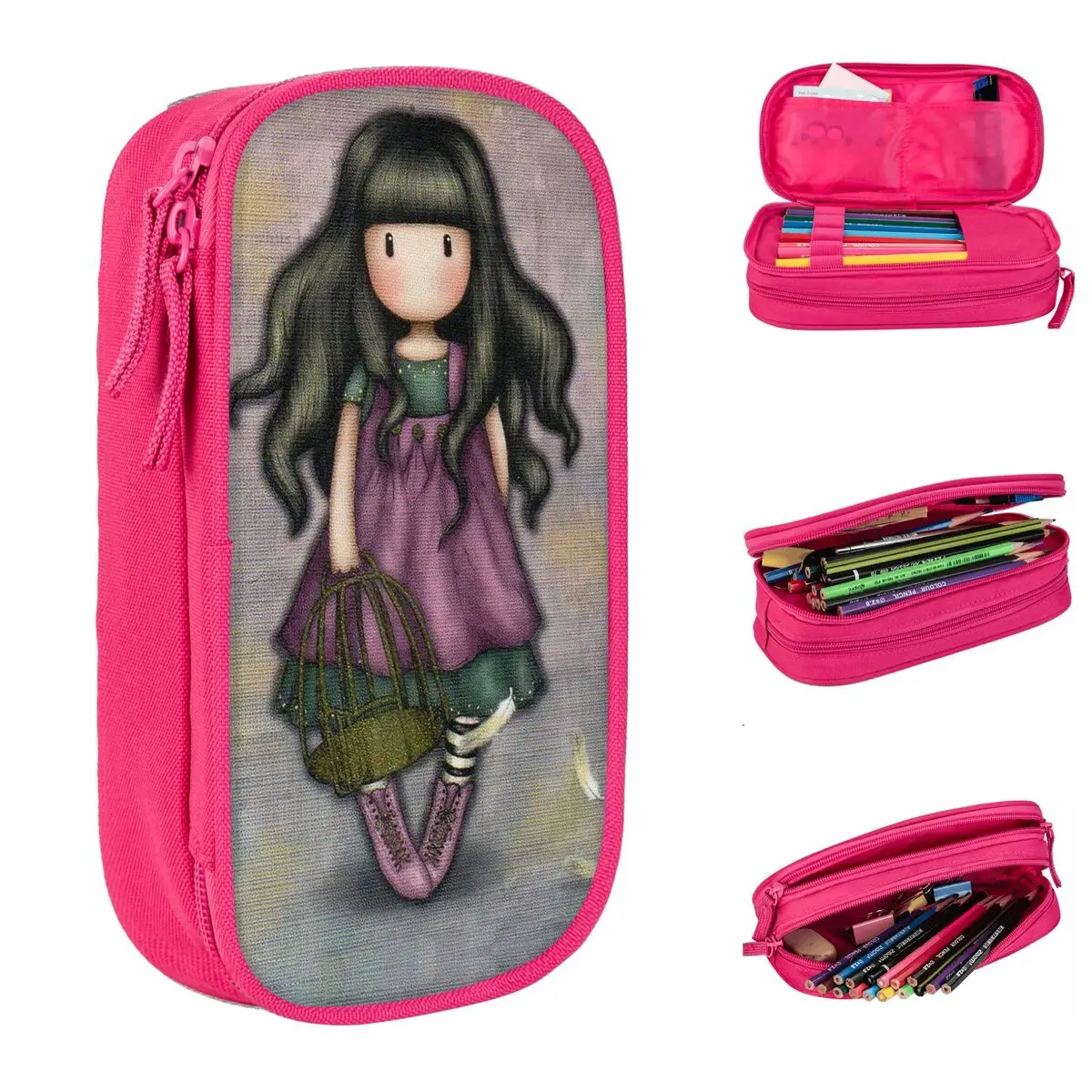 Чехлы для карандашей в виде кукол с рисунком