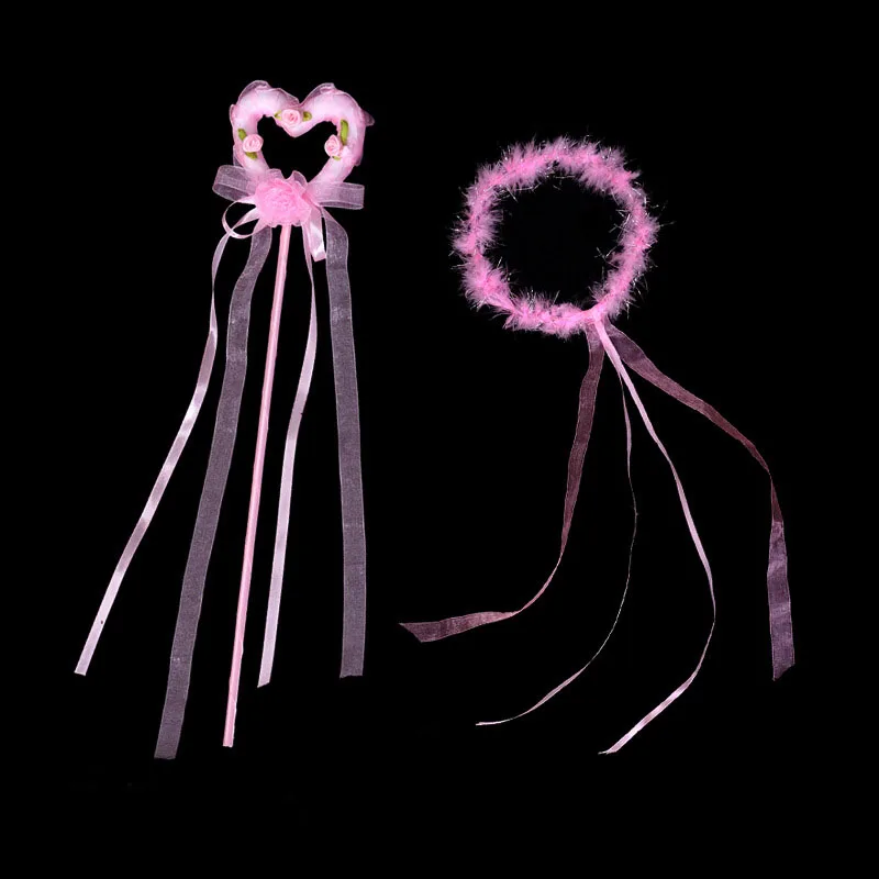 

Повязка на голову с гало для девочек, гирлянда, Сказочная палочка в форме сердца, палочка для вечерние ринки, свадьбы, дня рождения, Рождеств...