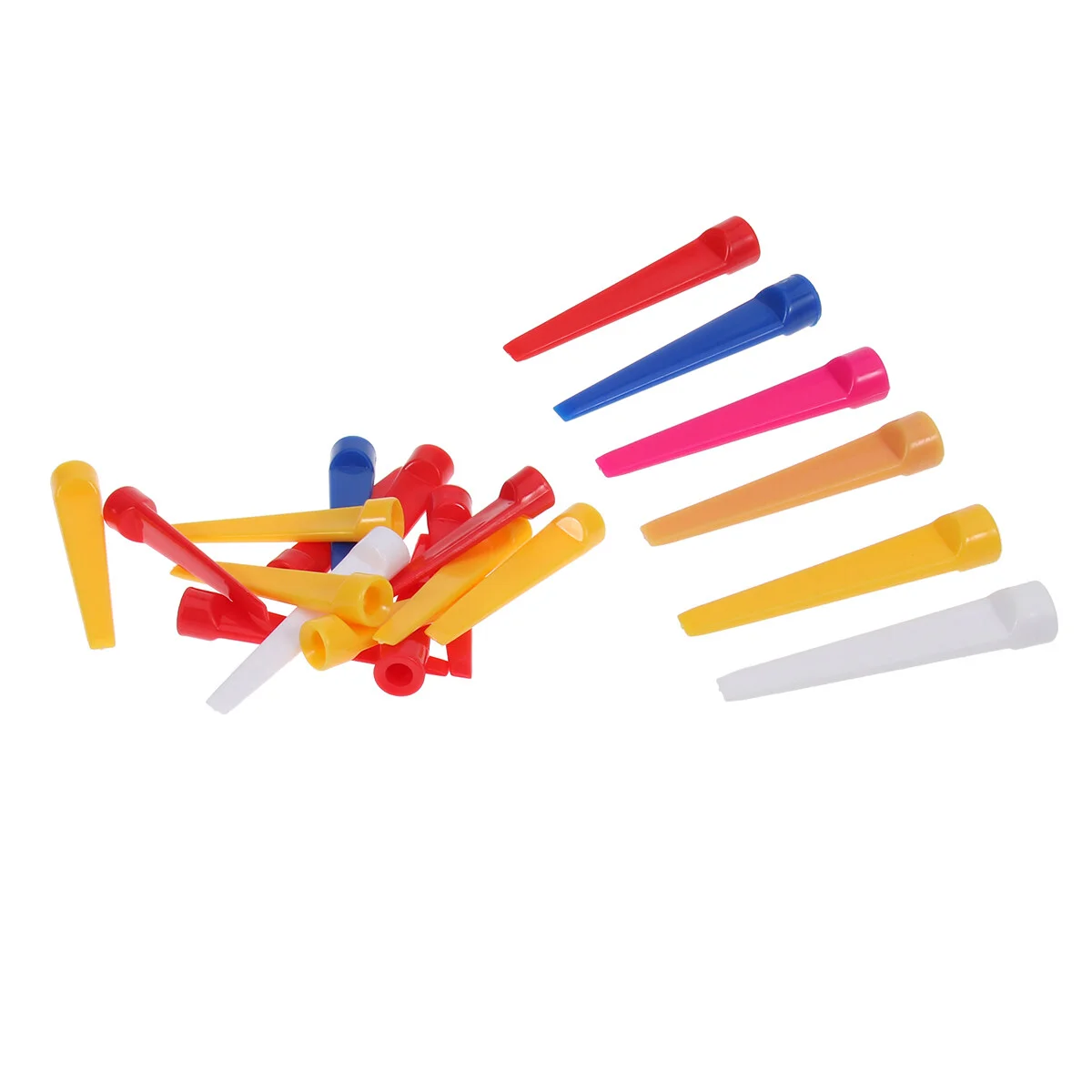 

50pcs Tees Plastic Ball Nails Flat Wedge Tees Training Equipment Supplies Accessories(Random Color)