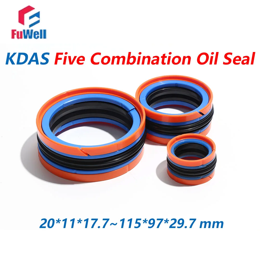 

Fuwell 1 шт. KDAS резиновая литьевая машина компонент гидравлического цилиндра комбинированное кольцо прокладка поршень компактное сальник