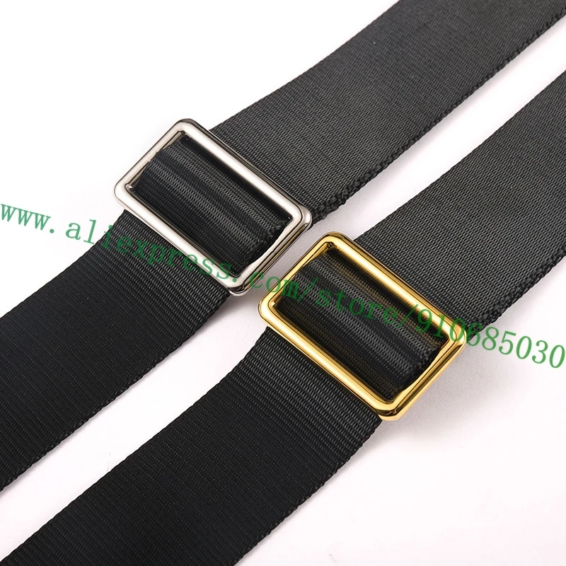 Adjustable Solid Black Fabric Bag Strap For Designer Lady Handbag Women Bumbag Pochette Shoulder Carry Belt Purse Multi purpose