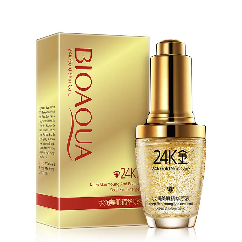 BIOAQUA 24K Gold Moisturizing Face Serum Anti-wrinkle Refreshing skincare Facial Serum Essence Beauty Health Skin Care Products