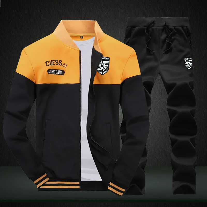 

Jogger Suits for Men Sweat Men's Fashion Casual Sport Suit Zipper Coat+Pant Tracksuit Men Brand Clothing Men Outfit Set Clothes