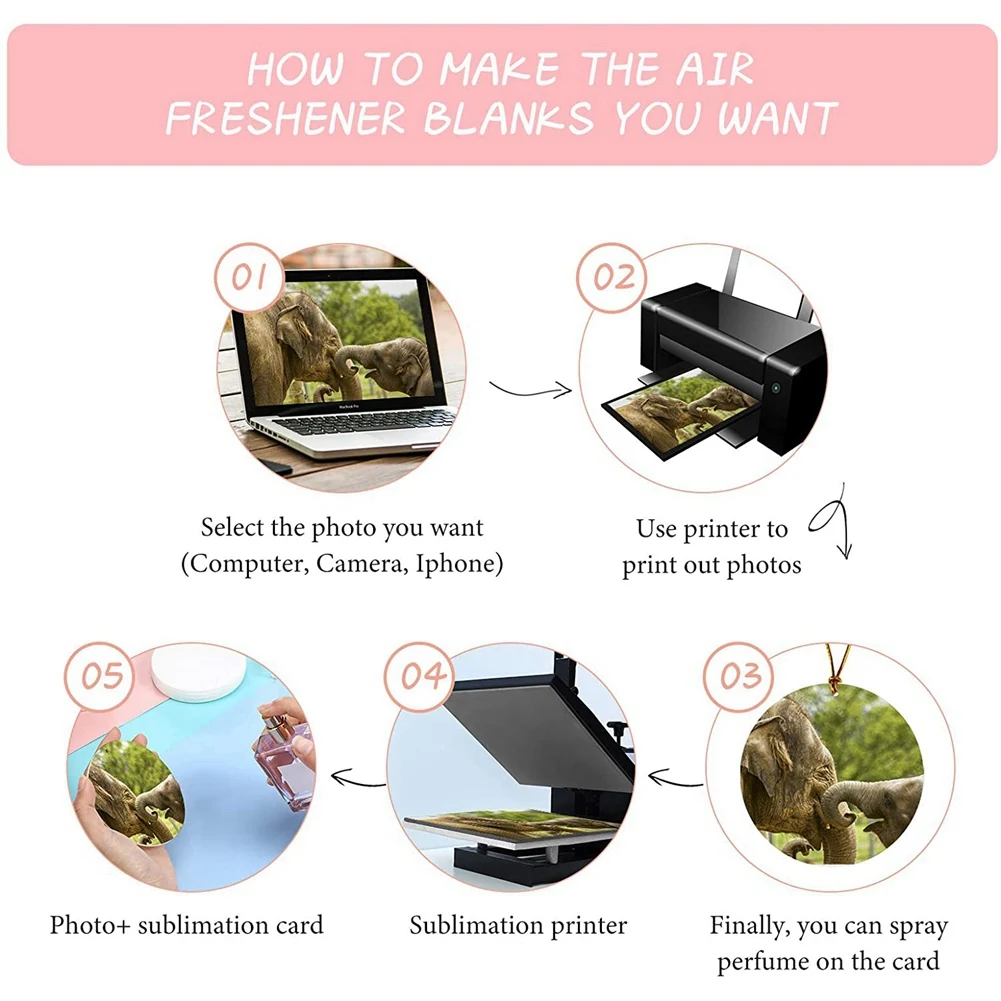 100 шт. сублимационные заготовки для освежителя воздуха DIY освежитель