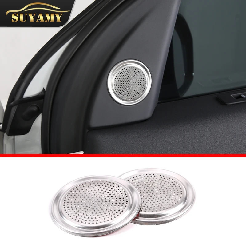 

2PCS For Land Rover Discovery Sport 2020 Interior Car Styling Car Audio Speaker Cover Aluminum Alloy Sticker Trim Accessories