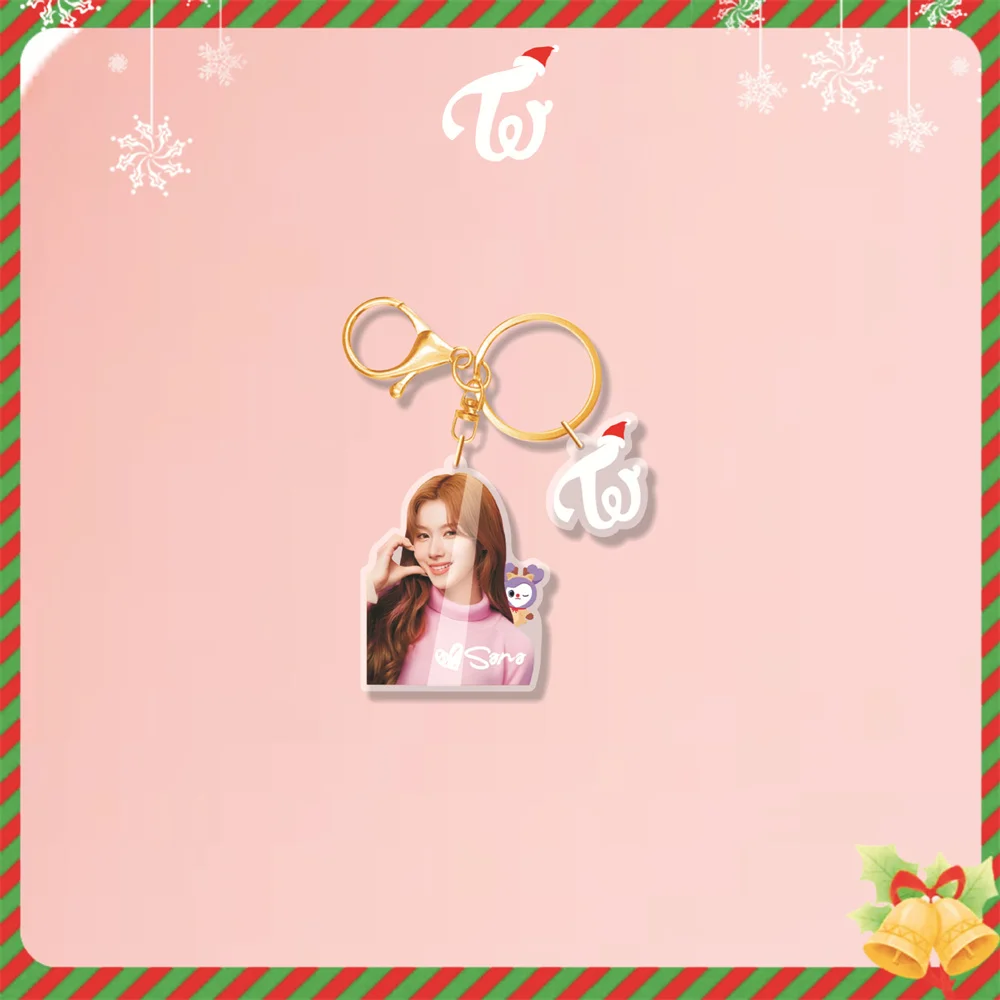 Kpop MOMO Рождественский брелок для ключей TZUYU DAHYUN Мина JIHYO SANA сумка Подвеска
