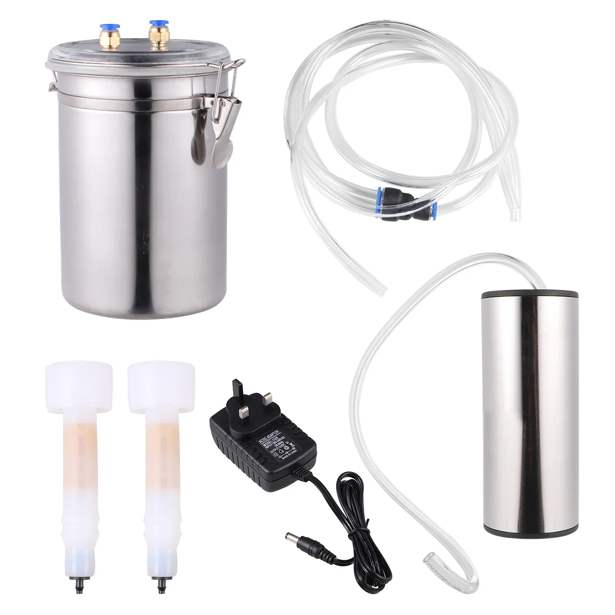 

2 L Electric Vacuum Pump Household Milker Milking Machine 2L Stainless Steel Suction