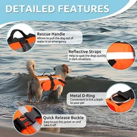 tailup pet life jacket safety dog vest dog cloth dog swimsuit pet swimsuit summer vacation oxford reflective breathable bulldog