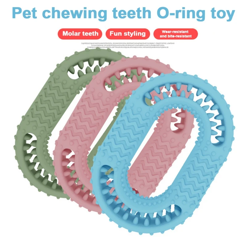 

Dog Chew Toys Durable for Aggressive Chewers Tough Ring Toys for Bite Training and Cleaning Teeth Interactive Dog Toys