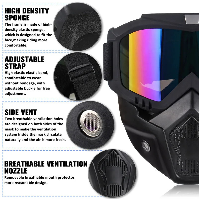 Тактические ветрозащитные очки для велоспорта езды на мотоцикле сноуборде