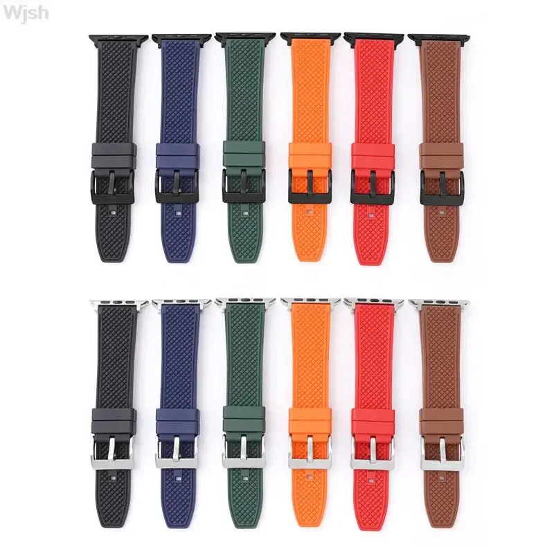 Ремешок силиконовый для Apple Watch band 44 мм 40 42 38 браслет смарт-часов apple watch 7 6 5 4 3 se