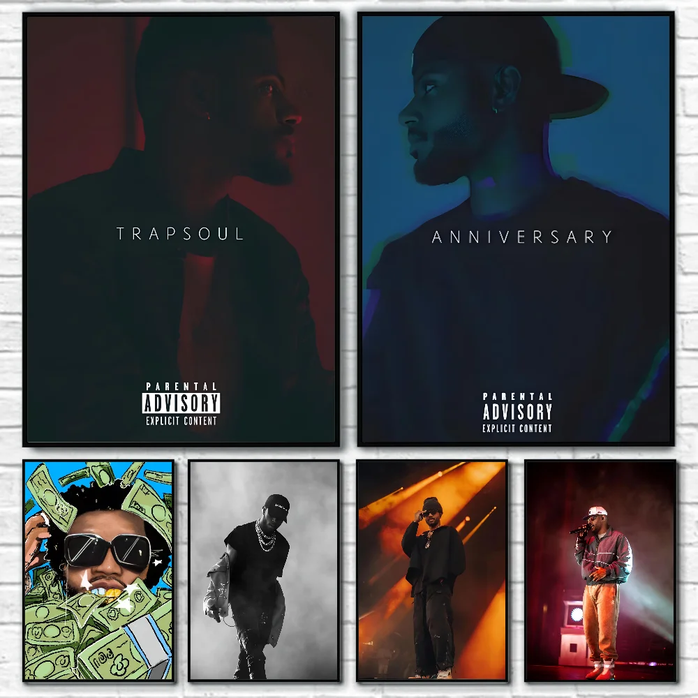 Рэпер Брайсон культиватор плакат самоклеящаяся художественная водостойкая