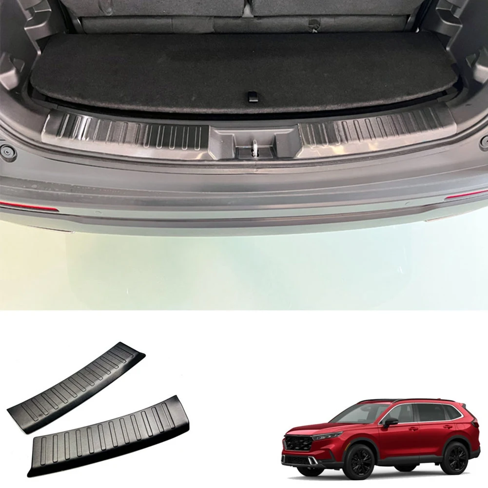 

Car Trunk Door Guard Strips Sill Plate Protector Rear Bumper Guard Trim Cover Strip for Honda CRV CR-V 2022 2023 Black