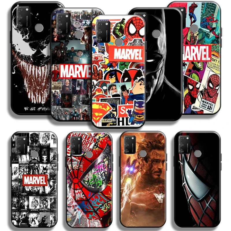 

Marvel Avengers For Huawei Honor 9A Phone Case Honor 9A Soft TPU Liquid Silicon Coque Funda Back Cover Carcasa Full Protection