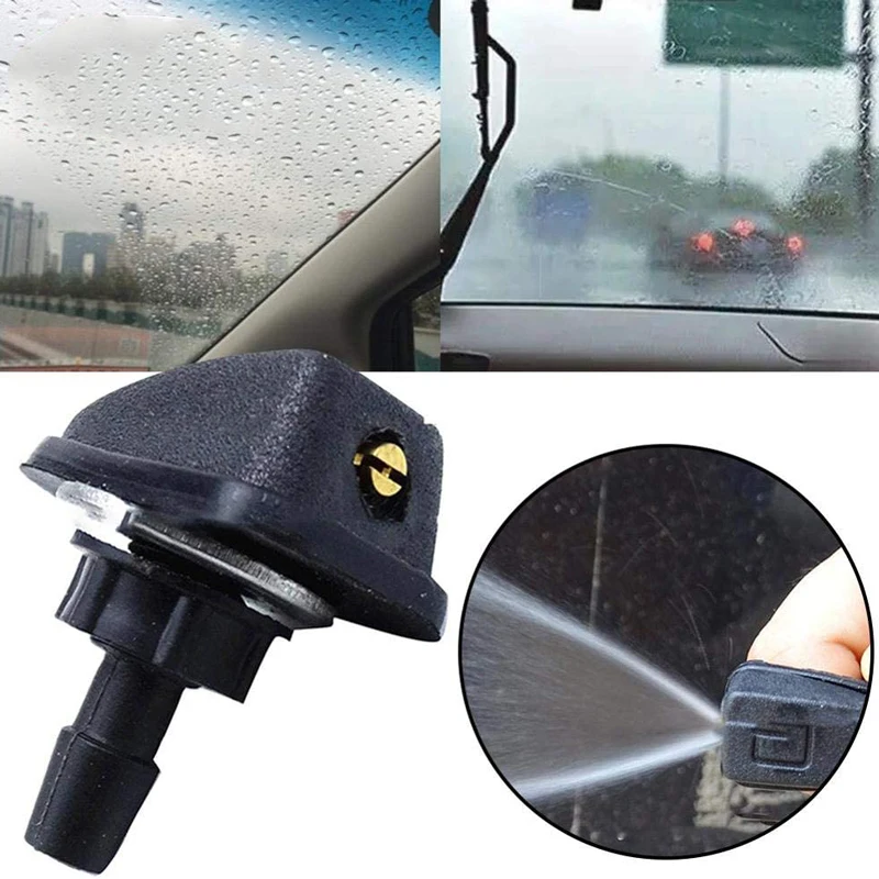 

Car Universal Front Windshield Wiper Nozzle Jet Sprayer Kits Sprinkler Water Fan Spout Cover Washer Outlet Adjustment
