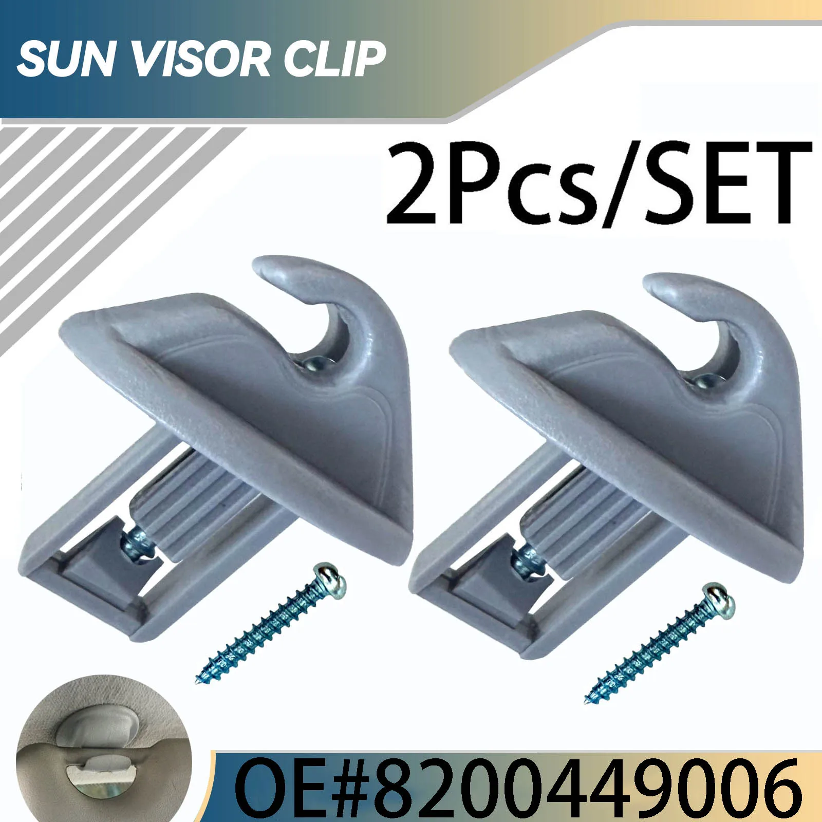 

2 шт. для Renault Mascott Master Trafic 7700421989 кронштейн для солнцезащитного козырька, держатель, крючок, фиксаторы с винтами, замена 8200449006