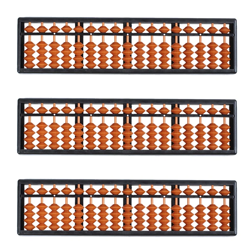 

3X Plastic Abacus Arithmetic Abacus Kids Calculation Tool 17 Digits