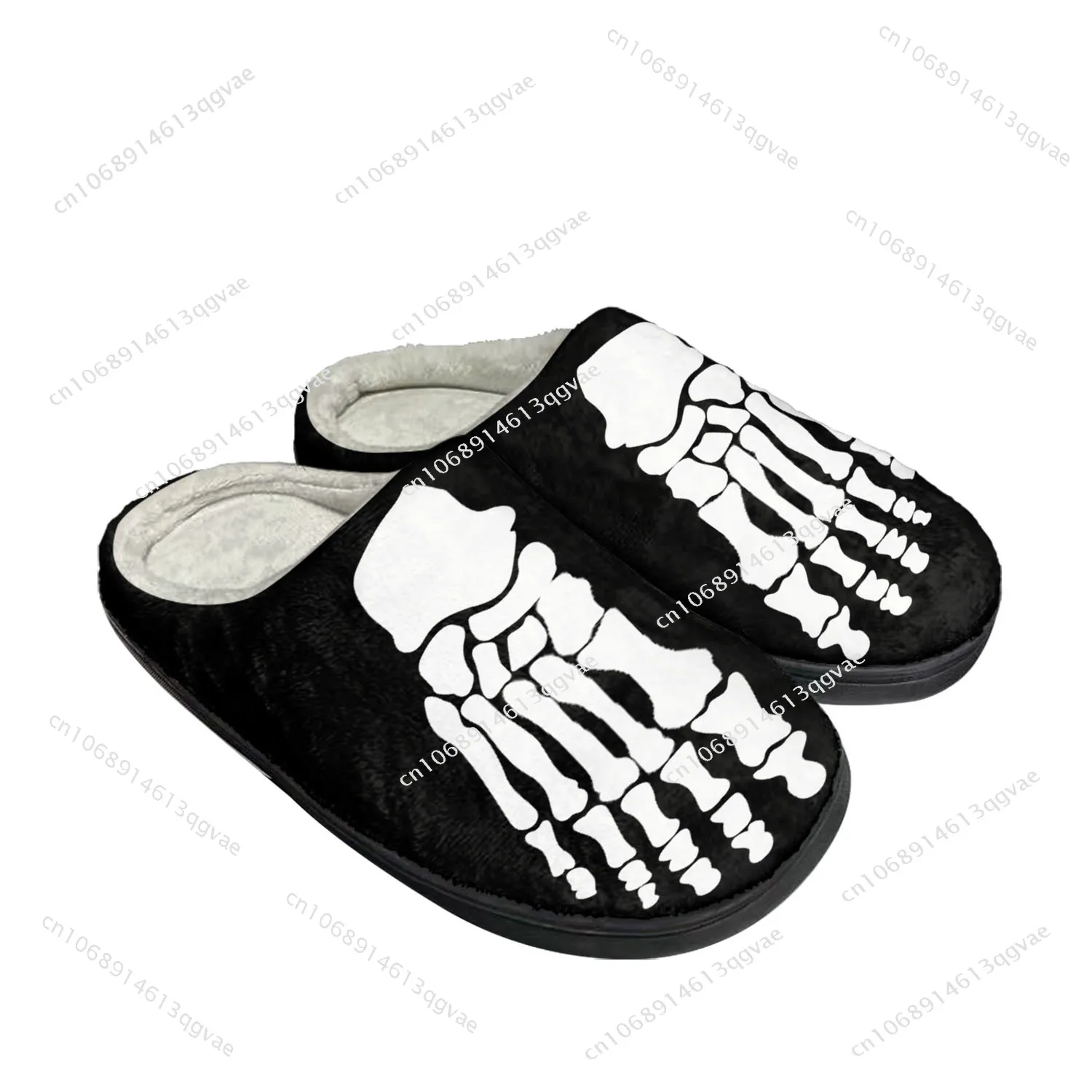

Skeleton Feet Home Cotton Slippers High Quality Mens Womens Plush Bedroom Casual Keep Warm Shoe Customized Thermal Slipper